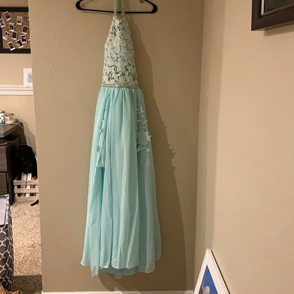Light blue/green prom dress! Baby online dresses!